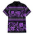 Azerbaijan Family Matching Summer Maxi Dress and Hawaiian Shirt Traditional Pattern Ornament With Flowers Buta Violet - Wonder Print Shop