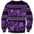 Azerbaijan Sweatshirt Traditional Pattern Ornament With Flowers Buta Violet - Wonder Print Shop