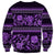 Azerbaijan Sweatshirt Traditional Pattern Ornament With Flowers Buta Violet - Wonder Print Shop