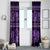 Azerbaijan Window Curtain Traditional Pattern Ornament With Flowers Buta Violet - Wonder Print Shop