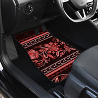 Azerbaijan Car Mats Traditional Pattern Ornament With Flowers Buta Red LT9 - Wonder Print Shop