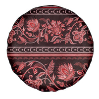 Azerbaijan Spare Tire Cover Traditional Pattern Ornament With Flowers Buta Red - Wonder Print Shop