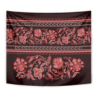 Azerbaijan Tapestry Traditional Pattern Ornament With Flowers Buta Red - Wonder Print Shop