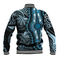 Polynesia Dashiki Baseball Jacket Polynesia and Africa Traditional Special Together Blue LT9 - Wonder Print Shop
