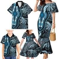 Polynesia Dashiki Family Matching Mermaid Dress and Hawaiian Shirt Polynesia and Africa Traditional Special Together Blue LT9 - Wonder Print Shop