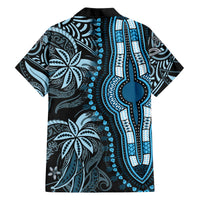 Polynesia Dashiki Hawaiian Shirt Polynesia and Africa Traditional Special Together Blue - Wonder Print Shop