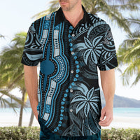 Polynesia Dashiki Hawaiian Shirt Polynesia and Africa Traditional Special Together Blue - Wonder Print Shop