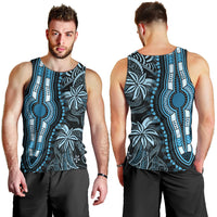 Polynesia Dashiki Men Tank Top Polynesia and Africa Traditional Special Together Blue - Wonder Print Shop