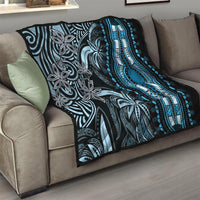 Polynesia Dashiki Quilt Polynesia and Africa Traditional Special Together Blue - Wonder Print Shop