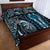 Polynesia Dashiki Quilt Bed Set Polynesia and Africa Traditional Special Together Blue - Wonder Print Shop