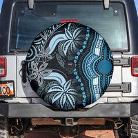 Polynesia Dashiki Spare Tire Cover Polynesia and Africa Traditional Special Together Blue - Wonder Print Shop