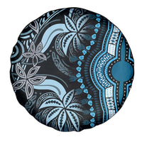 Polynesia Dashiki Spare Tire Cover Polynesia and Africa Traditional Special Together Blue - Wonder Print Shop