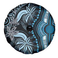 Polynesia Dashiki Spare Tire Cover Polynesia and Africa Traditional Special Together Blue - Wonder Print Shop