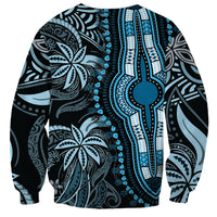 Polynesia Dashiki Sweatshirt Polynesia and Africa Traditional Special Together Blue - Wonder Print Shop