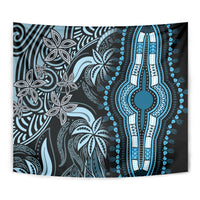 Polynesia Dashiki Tapestry Polynesia and Africa Traditional Special Together Blue - Wonder Print Shop