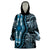 Polynesia Dashiki Wearable Blanket Hoodie Polynesia and Africa Traditional Special Together Blue - Wonder Print Shop