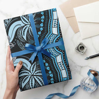 Polynesia Mixed African Dashiki Wrapping Paper Afro-pacific Culture - Blue - Wonder Print Shop