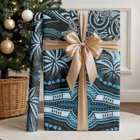 Polynesia Mixed African Dashiki Wrapping Paper Afro-pacific Culture - Blue - Wonder Print Shop