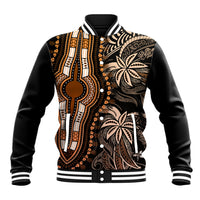 Polynesia Dashiki Baseball Jacket Polynesia and Africa Traditional Special Together Gold LT9 - Wonder Print Shop