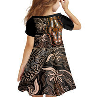 Polynesia Dashiki Family Matching Long Sleeve Bodycon Dress and Hawaiian Shirt Polynesia and Africa Traditional Special Together Gold LT9 - Wonder Print Shop