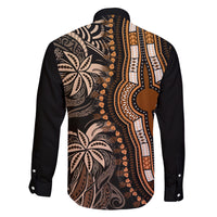 Polynesia Dashiki Family Matching Long Sleeve Bodycon Dress and Hawaiian Shirt Polynesia and Africa Traditional Special Together Gold LT9 - Wonder Print Shop