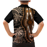 Polynesia Dashiki Family Matching Mermaid Dress and Hawaiian Shirt Polynesia and Africa Traditional Special Together Gold LT9 - Wonder Print Shop
