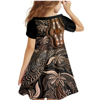 Polynesia Dashiki Family Matching Mermaid Dress and Hawaiian Shirt Polynesia and Africa Traditional Special Together Gold LT9 - Wonder Print Shop