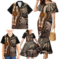 Polynesia Dashiki Family Matching Mermaid Dress and Hawaiian Shirt Polynesia and Africa Traditional Special Together Gold LT9 - Wonder Print Shop