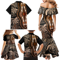 Polynesia Dashiki Family Matching Mermaid Dress and Hawaiian Shirt Polynesia and Africa Traditional Special Together Gold LT9 - Wonder Print Shop