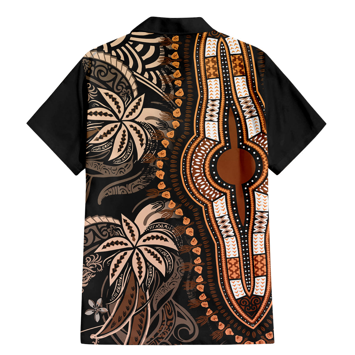 Polynesia Dashiki Family Matching Mermaid Dress and Hawaiian Shirt Polynesia and Africa Traditional Special Together Gold LT9 - Wonder Print Shop