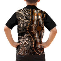 Polynesia Dashiki Family Matching Puletasi Dress and Hawaiian Shirt Polynesia and Africa Traditional Special Together Gold - Wonder Print Shop