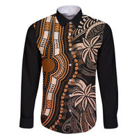 Polynesia Dashiki Family Matching Puletasi Dress and Hawaiian Shirt Polynesia and Africa Traditional Special Together Gold - Wonder Print Shop