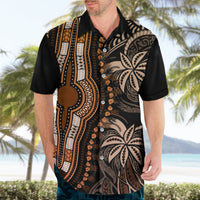 Polynesia Dashiki Hawaiian Shirt Polynesia and Africa Traditional Special Together Gold - Wonder Print Shop