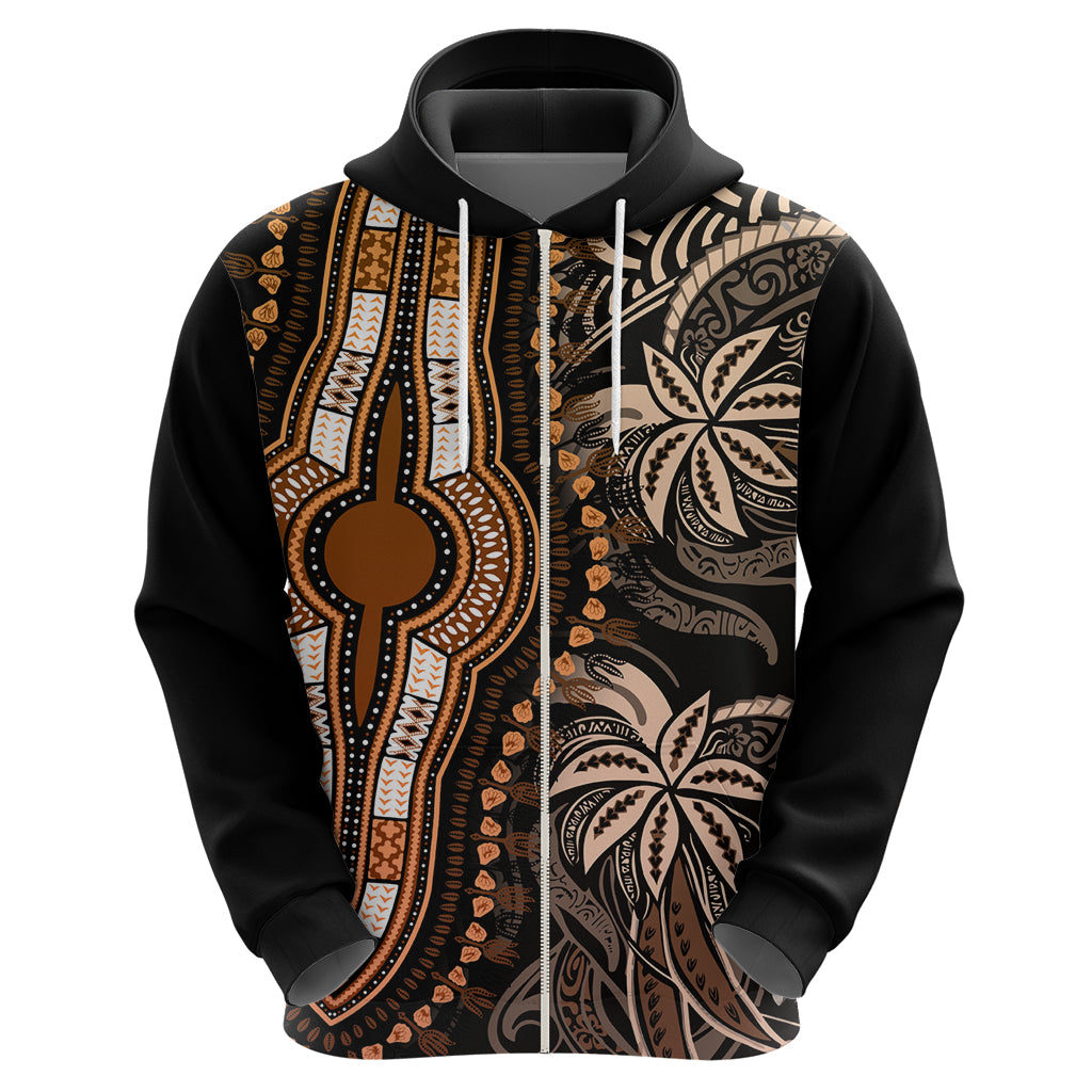 Polynesia Dashiki Hoodie Polynesia and Africa Traditional Special Together Gold - Wonder Print Shop