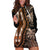 Polynesia Dashiki Hoodie Dress Polynesia and Africa Traditional Special Together Gold - Wonder Print Shop