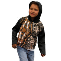 Polynesia Dashiki Kid Hoodie Polynesia and Africa Traditional Special Together Gold - Wonder Print Shop
