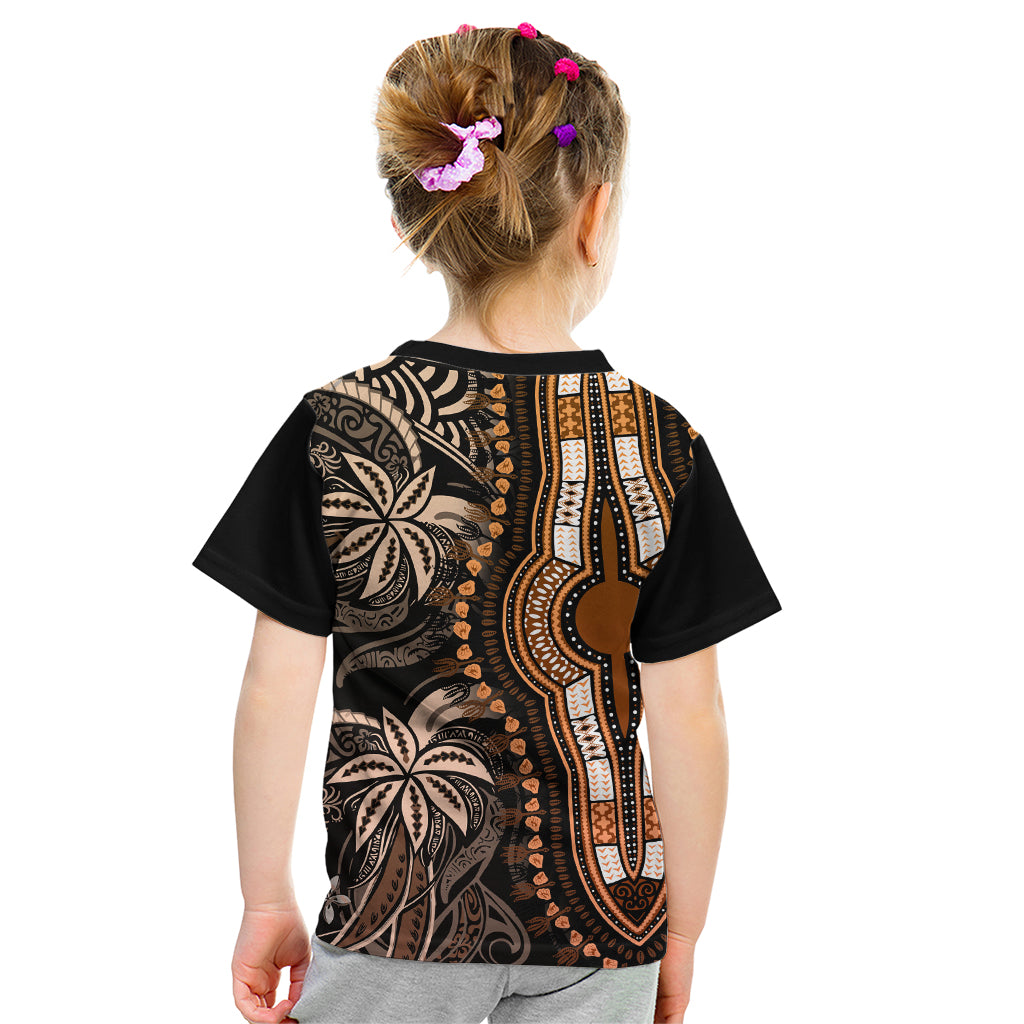 Polynesia Dashiki Kid T Shirt Polynesia and Africa Traditional Special Together Gold - Wonder Print Shop