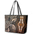 Polynesia Dashiki Leather Tote Bag Polynesia and Africa Traditional Special Together Gold - Wonder Print Shop