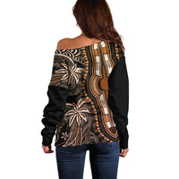 Polynesia Dashiki Off Shoulder Sweater Polynesia and Africa Traditional Special Together Gold - Wonder Print Shop