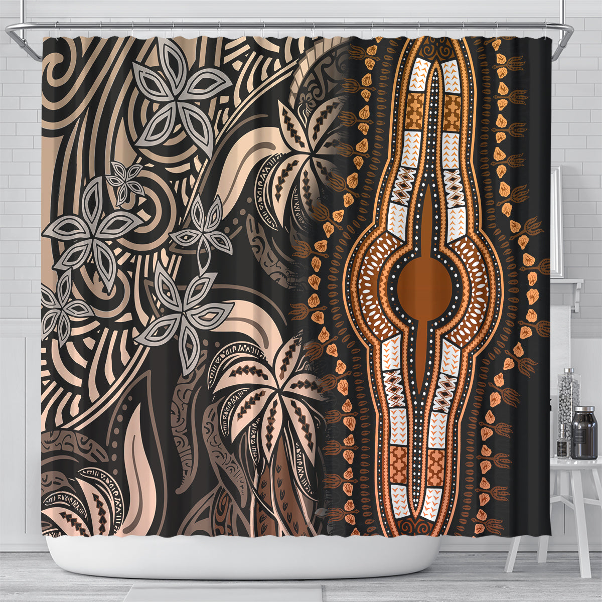 polynesia-dashiki-shower-curtain-polynesia-and-africa-traditional-special-together-gold