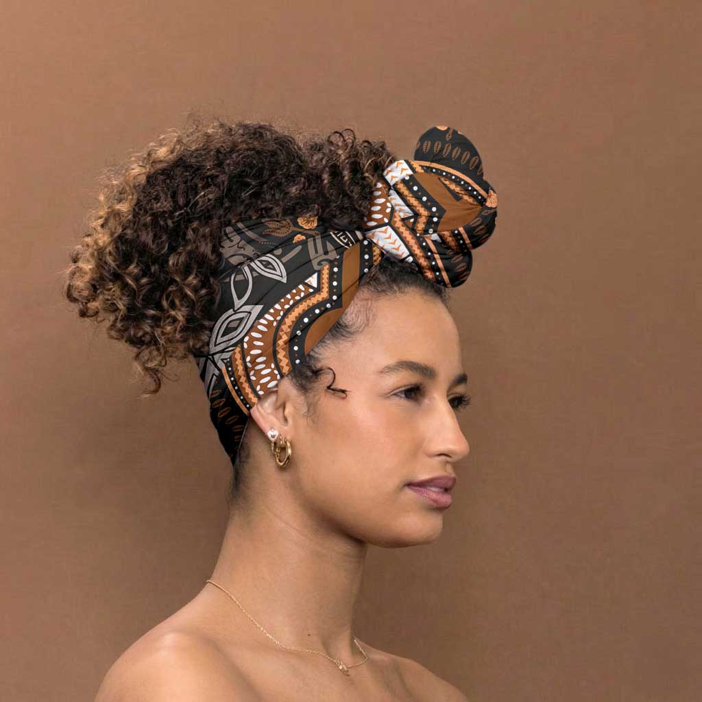 Polynesia Mixed African Dashiki Simple Headwrap Afro-pacific Culture - Gold