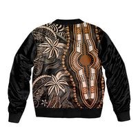 Polynesia Dashiki Sleeve Zip Bomber Jacket Polynesia and Africa Traditional Special Together Gold - Wonder Print Shop