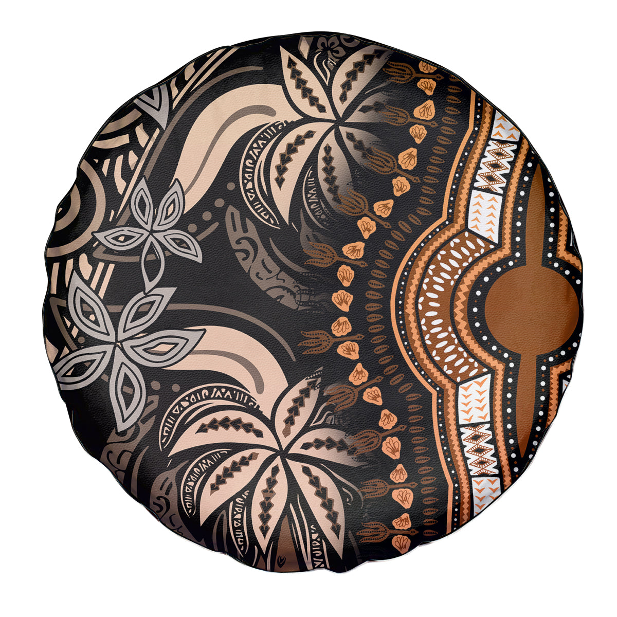 Polynesia Dashiki Spare Tire Cover Polynesia and Africa Traditional Special Together Gold - Wonder Print Shop