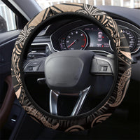 Polynesia Dashiki Steering Wheel Cover Polynesia and Africa Traditional Special Together Gold - Wonder Print Shop