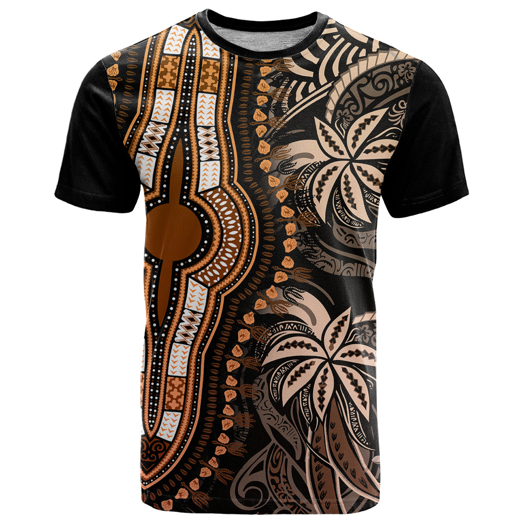 Polynesia Dashiki T Shirt Polynesia and Africa Traditional Special Together Gold - Wonder Print Shop