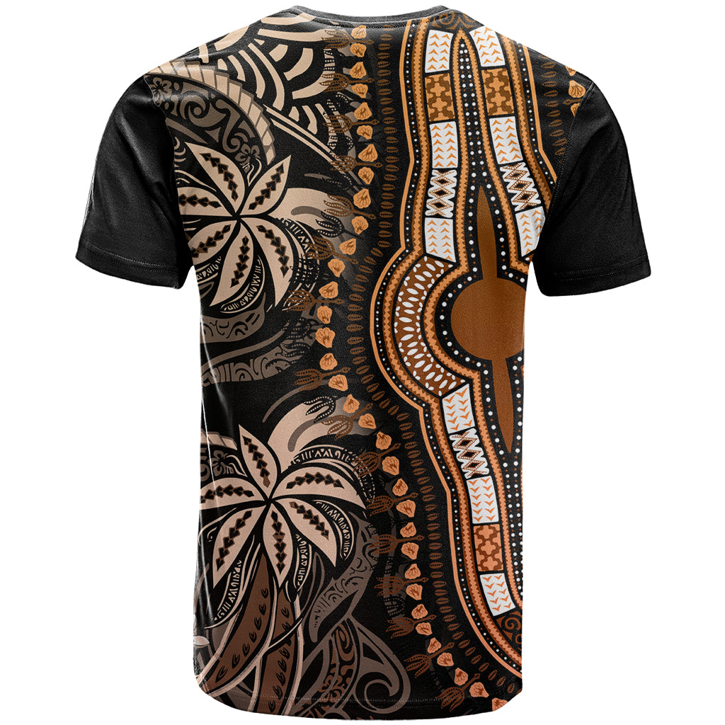 Polynesia Dashiki T Shirt Polynesia and Africa Traditional Special Together Gold - Wonder Print Shop