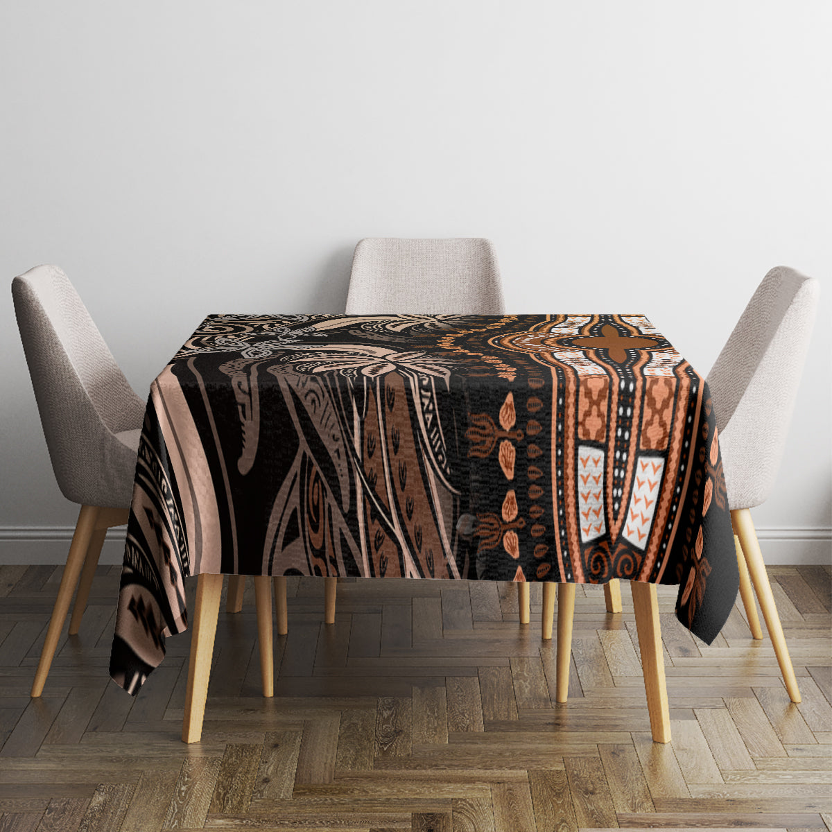 Polynesia Dashiki Tablecloth Polynesia and Africa Traditional Special Together Gold - Wonder Print Shop