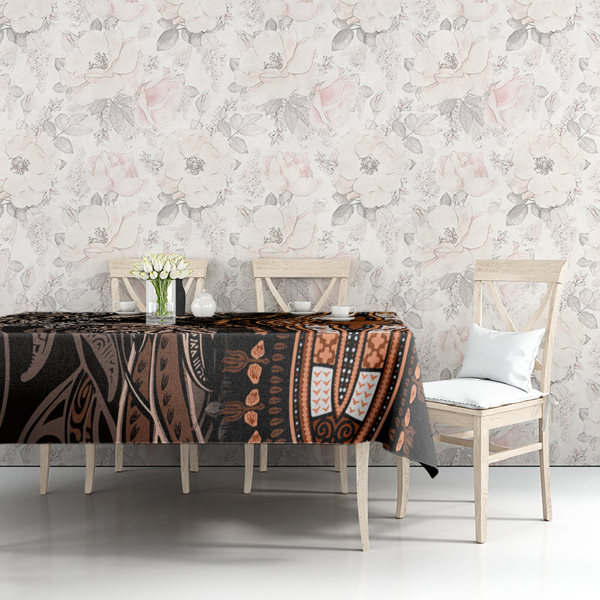 Polynesia Dashiki Tablecloth Polynesia and Africa Traditional Special Together Gold - Wonder Print Shop