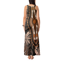 Polynesia Dashiki Tank Maxi Dress Polynesia and Africa Traditional Special Together Gold - Wonder Print Shop