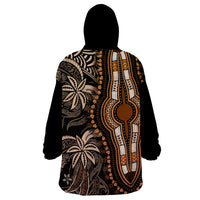 Polynesia Dashiki Wearable Blanket Hoodie Polynesia and Africa Traditional Special Together Gold - Wonder Print Shop